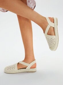 Styleloop Sandal Datar Kasual Wanita Tanpa Tali - Aprikot - View 4