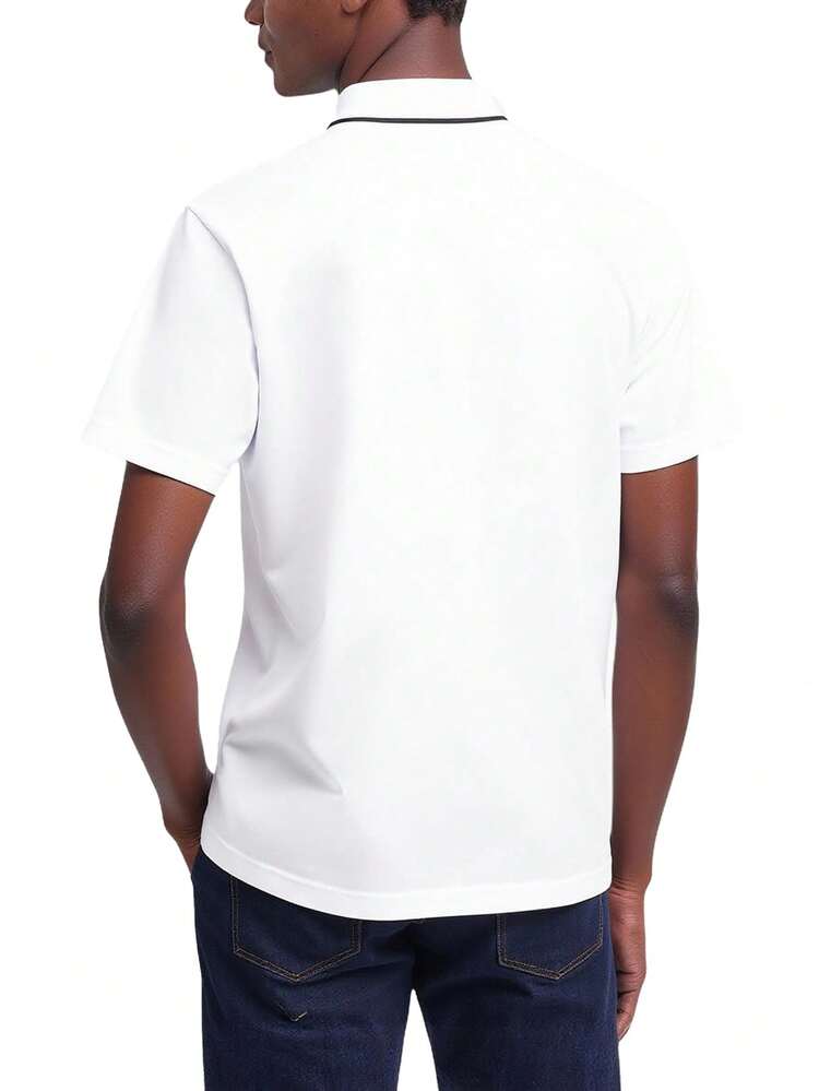 Calvin Klein Áo Polo Nam - trắng - Xem 2