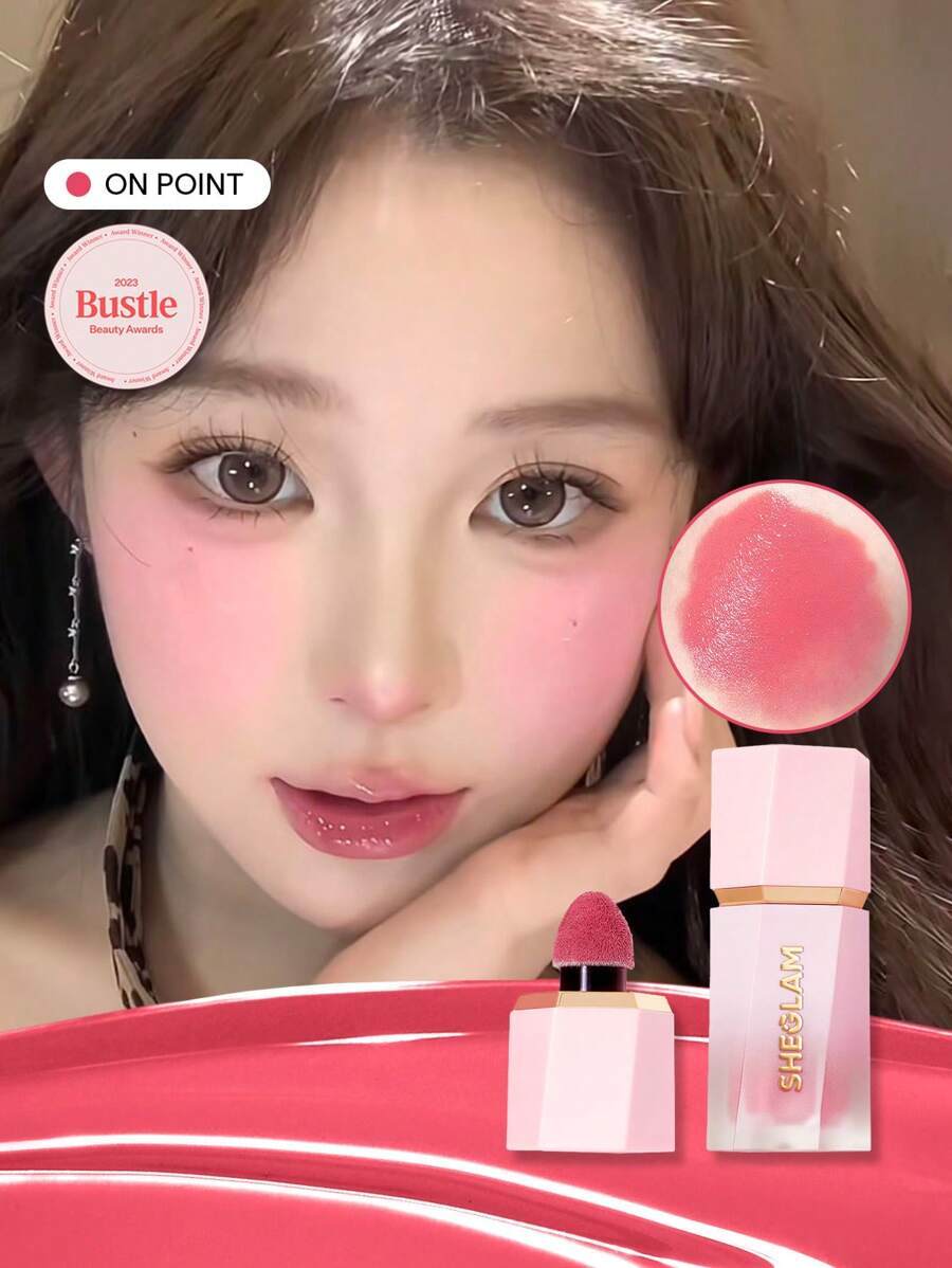 SHEGLAM Color Bloom Liquid Blush-On Point  Liquid Blush Liquid Waterproof Long Lasting High Pigment Non-Fading  Natural Lasting Glow Lightweight Face Makeup Pink Blush Rare Brand Beauty Makeup Face Paint Cosmetic For Women Girls Perfect For Fall Winter Ideal For Y2K Fancy Fashion Suitable For Birthday Christmas Present Party Ready Best Color