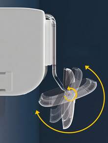 SHEIN 1个可调节空调出风挡板，（PET）可调节透明出风口挡板，可调节出风罩，防直吹空调出风挡板，可左右上下调节位置 - 白色 - 查看 6