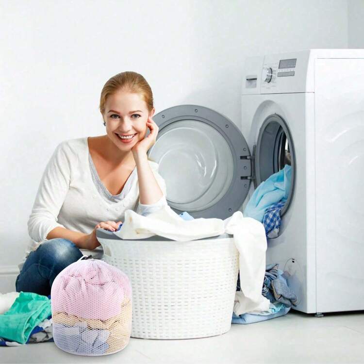 1/3/6 件洗衣网、洗衣机用网状洗衣袋、大号耐用旅行洗衣袋、洗衣机用洗衣袋、带抽绳的洗衣袋，适用于衬衫、内衣、胸罩、袜子等。 - 彩色 - 查看 10