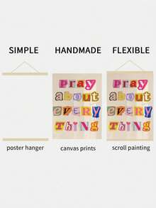 Ore sobre Tudo Arte de Parede Revista Retro Arte Cristã de Parede Decoração de Quarto de Adolescente Menina Arte de Parede de Jesus Estética Arte Cristã Arte Bíblica Opcional Moldura, Arte de Parede com Moldura - Multicolorido - Visão 6
