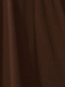 EMERY ROSE 女士纯色简约日常斗篷大衣 - 咖啡棕 - 查看 7