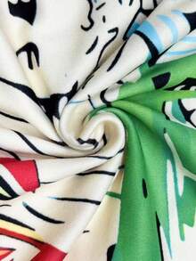 Manfinity Dauomo maglietta casual a maniche lunghe con scollo rotondo, stampa con lettera e teschio, per uomo