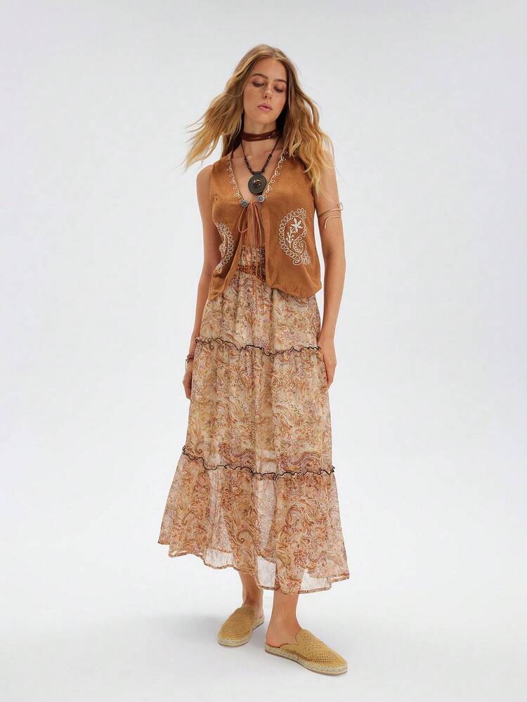 Styleloop Women's Casual Vacation Woven Rope Flat Shoes - Camel - View 5