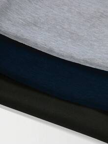 SHEIN Unity 3件套百搭简约黑、白、灰运动裤套装 - 彩色 - 查看 3