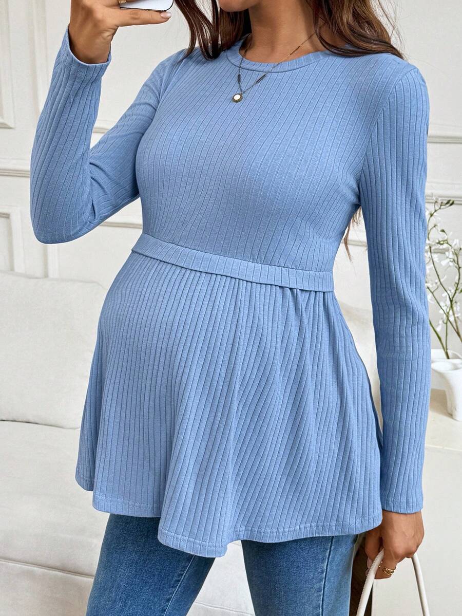 SHEIN Quần áo mùa thu, Quần áo mùa thu, Quần áo bà bầu Quần áo mùa thu Quần áo bà bầu Quần áo bà bầu màu trơn tối giản hàng ngày Áo thun cổ tròn tay dài Áo bà bầu màu xanh lam Áo bà bầu màu xanh lam nhạt Áo bà bầu tay dài màu xanh lam Áo bà bầu có gân Áo bà bầu có gân Quần áo bà bầu Áo bà bầu tay dài Váy bà bầu có gân Váy bà bầu tay dài Váy bà bầu màu xanh nhạt - Màu xanh lam - Xem 1