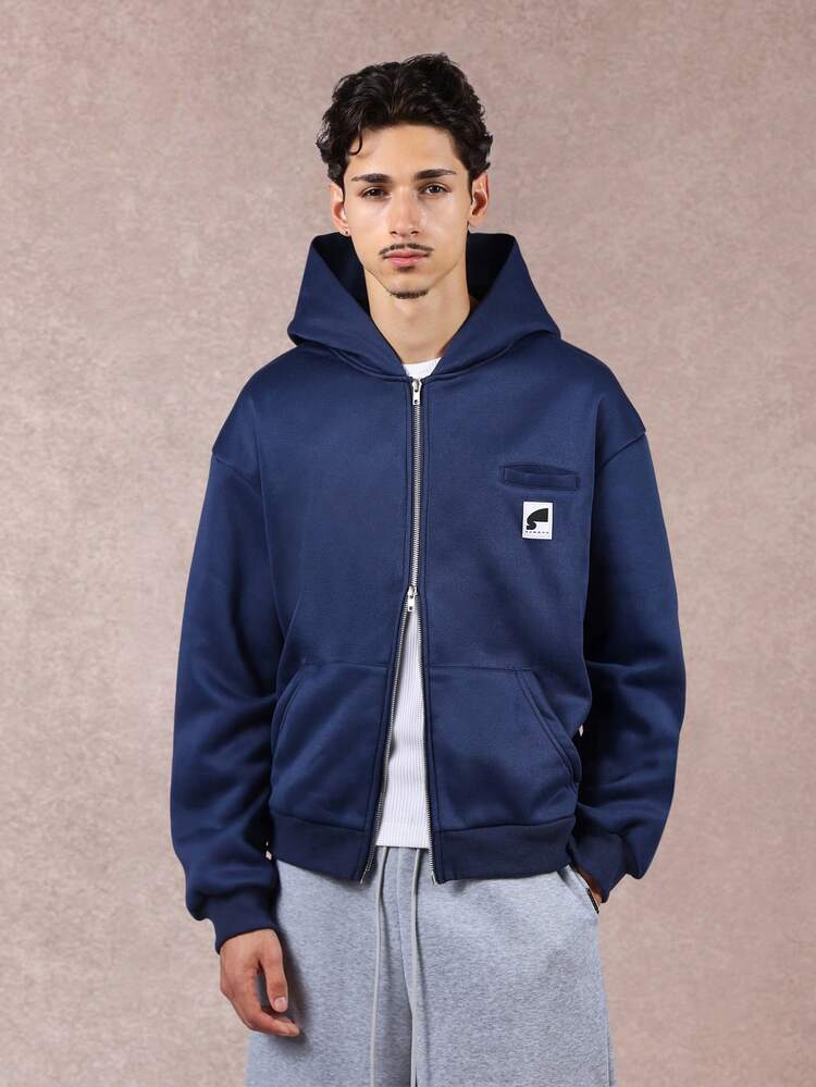 胸ポケット付きフルジップパーカー