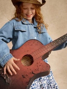 Tween Girl Denim Jacket & Floral Dress Set