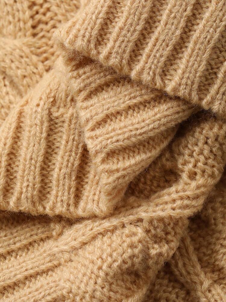 Toddler Girls' V-Neck Contrast Color Casual Long Sleeve Sweater, Autumn/Winter