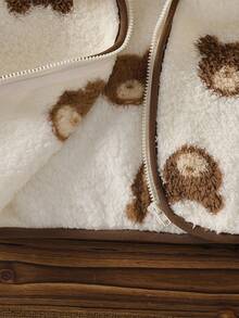 SHEIN 1pc Baby Boy Winter Fleece Hooded Jacket, Cute Bear Print, Soft & Comfortable Tops, Fashionable & Versatile Outerwear, Keeps Kids Warm & Stylish! Baby Boy Jacket Baby Coat Baby Bear Jacket Baby Boy Winter Jacket Baby Boy Jacket Baby Boy Winter Coat Boy Winter Jacket With Bear Baby Bear Coat Infant Boy Bear Clothes Cute Baby Winter Jacket Baby Boy Bear Jacket Fall - Multicolor - View 7