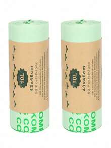 SHEIN 100/50 pièces Sacs poubelle de 6L/10L/30L - Sacs poubelle compostables pour cuisine, salle de bain, chambre et plus - Sacs à déchets verts pour le nettoyage, les produits de base de la maison, sacs poubelle