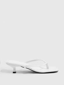 CUCCOO SZL 女士圆头时尚高跟休闲沙滩人字拖