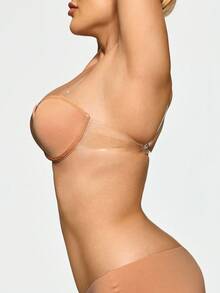 SHAPORA Áo ngực đúc cúp da liền mạch nâng ngực thoải mái cho nữ - Màu Khaki - Xem 3