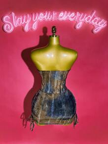 Slaydiva Hàng mới về mùa hè 2025, Thích hợp cho tiệc sinh nhật, Trở lại trường, Phong cách trường học, Trang phục hàng ngày, Thường ngày, Kỳ nghỉ, Du lịch du thuyền, Bãi biển, Tắm nắng, Thời trang, Trang phục đường phố, Thanh lịch, Đi làm, Trang phục công sở thường ngày, Bộ áo crop top xoắn phía trước và chân váy ôm sát, Cà vạt, Vải dệt kim jacquard sọc dọc chuyển màu, Bộ 2 món dành cho nữ - Nhiều màu - Xem 12