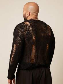 EASEVO Maglione lavorato a maglia girocollo casual oversize da uomo, adatto per l'autunno e l'inverno