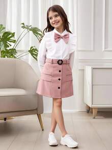 女童（大）兩件套 - 粉色 - 查看 9