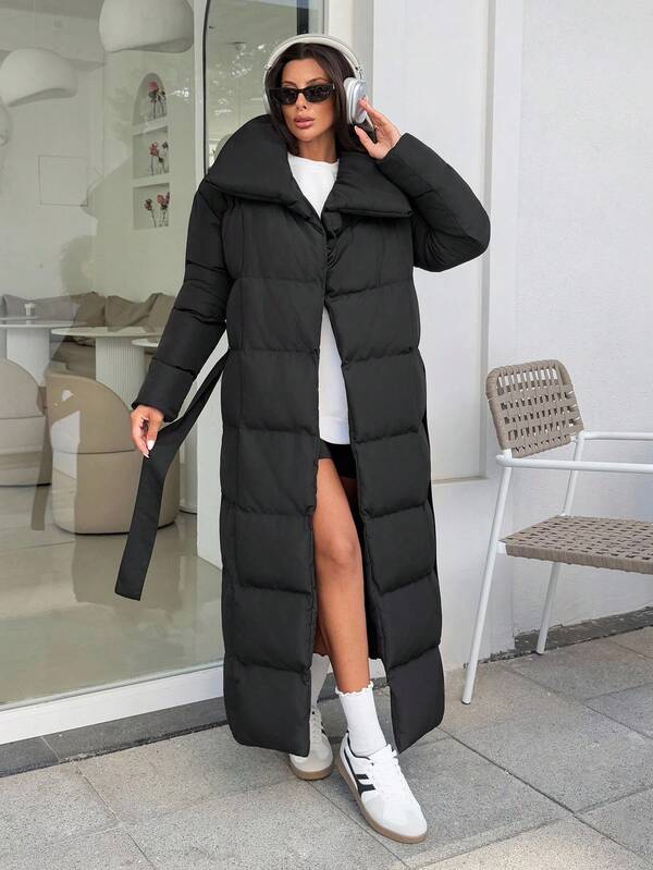 EURMUSE Long Black Padded Coat – Sleek & Warm For Cold Days Full-Length Black Puffer – Minimalist & Modern Design Extended Length Puffer – Classic Black & Ultra Cozy Black Quilted Coat – Longline Fit With Everyday Comfort Longline Black Puffer – Timeless Winter Essential Cold Weather Staple – Long Black Puffer With Clean Finish Elegant Long Puffer – Warmth Meets Effortless Style Long Puffer Coat Belted Puffer Coat Maxi Puffer Coat