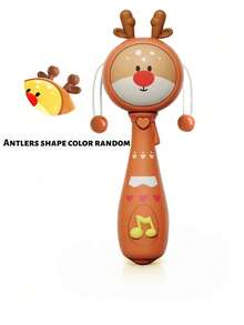 Zazumi 1PC 7.48*2.48in Baby Toy, Baby Music Swing Toy 18 Months Old, Baby Wave Drum Toy, Baby Bite Ring Toy With Music And Light, Toddler Learning Toy With Music And Light, Newborn Toy Baby Boy Girl Gift (Without Battery) - Multicolor - View 16