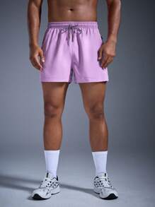 DRIFTMERE Pantalones cortos deportivos de 3 pulgadas con bolsillo con cremallera antiperidida y cintura con cordón para hombres