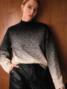 MOTF PREMIUM OMBRE STAND COLLAR SWEATER - Multicolor - View 6