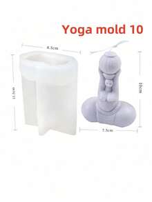 Moule en silicone pour bougie représentant des femmes rondes en posture de yoga 3D. Outil pour cire de soja, plâtre, savon fait maison. Parfait pour la décoration d'intérieur et les diffuseurs de parfum - Blanc - Voir 26