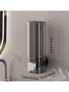 SHEIN 1Pc No Drill Wall Mount Soap Dispenser, Shower Gel/Shampoo Bottle Holder, Wall Mounted Hand Wash Liquid Pump Bottle