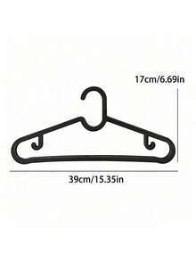 SHEIN Móc treo quần áo bằng nhựa, Giá treo quần áo chống trượt đơn giản, Dây phơi quần áo không để lại vết, Móc treo quần áo ban công dày dặn có móc, Màu đen - màu đen - Xem 14