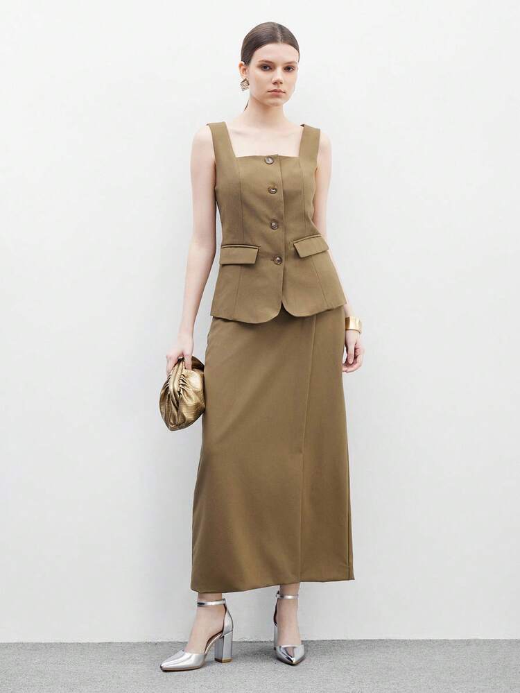 CUCCOO BIZCHIC Women's Fashion Silver Material Ankle Strap Pointed Toe Chunky Heel Pumps, Comfortable For Commuting, Dating, Gathering, Party And Other Occasions For Christmas Spring Shoes