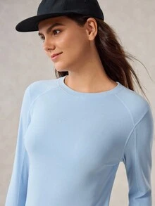 OutZeal 女士柔软拉绒表窗长袖蓝色户外T恤日常休闲 - 藍色 - 查看 12