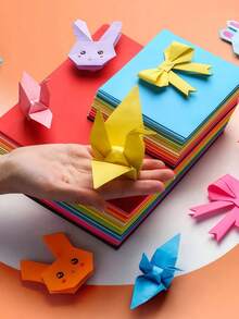 SHEIN 20/100 PCS Kertas Karton Tebal Berwarna A4 / Kertas Berwarna Tebal untuk Memotong Kertas, Koleksi Kertas Bertumpuk A4, Bahan Kertas Buatan Tangan, Kartu Ucapan Seni, Koran Tulisan Tangan - MultiWarna - View 11