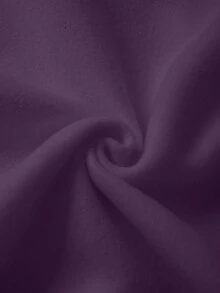 INAWLY Áo sweatshirt nữ thời trang, đa năng, màu trơn, vai rớt, tay dài, có khóa kéo và túi, dây rút, thích hợp cho mùa thu. - Màu tím - Xem 6