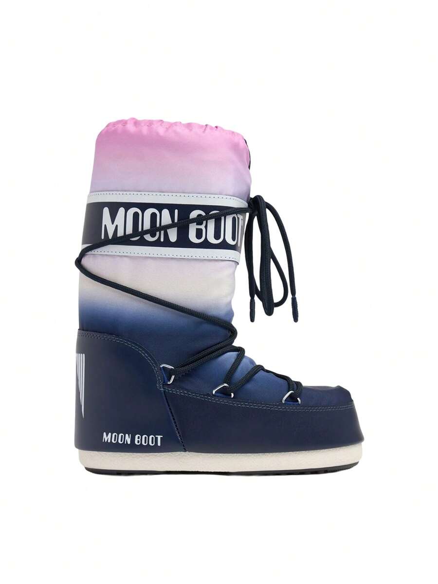 Moon Boot Icon Moonrise Women's Snow Boots Print Blue 80D1402920 - Moonrise Blue - View 1