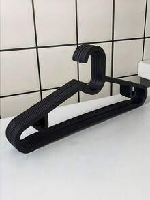 SHEIN Móc treo quần áo bằng nhựa, Giá treo quần áo chống trượt đơn giản, Dây phơi quần áo không để lại vết, Móc treo quần áo ban công dày dặn có móc, Màu đen - màu đen - Xem 8