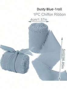 1/3/9 卷手工雪纺丝带流苏 1.5 英寸 X 5.5 码磨边丝带，适用于婚礼请柬、新娘花束、礼品包装、蝴蝶结制作、工艺品、派对装饰 - 彩色 - 查看 37