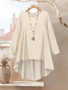 Lacomfia 大码女式复古佩斯利花卉数码印花图案休闲宽松圆领上衣和裤子 2 件套 - 彩色 - 查看 3