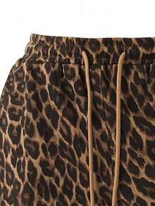 EMERY ROSE 大码女式常规宽松直筒裤 - 棕色 - 查看 7