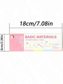 SHEIN 彩色卡基础贴纸书，极简主义高美感计划簿材料，数字和圆点手工DIY贴纸学校用品