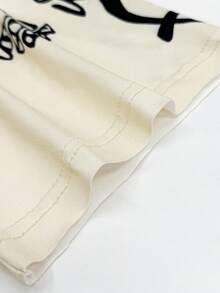 Manfinity Dauomo maglietta casual a maniche lunghe con scollo rotondo, stampa con lettera e teschio, per uomo