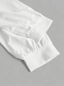 SHEIN MOD 大码拼色拼接优雅通勤休闲商务连衣裙