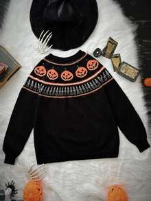 Whyspr Halloween Knits And Sweatshirts Limited Halloween Plus Size Sweaters Fall Winter Cloth For Women Autumn - Multicolor - View 2