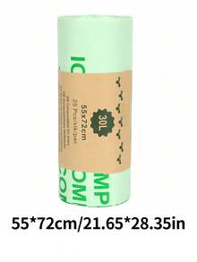 SHEIN 100/50 pièces Sacs poubelle de 6L/10L/30L - Sacs poubelle compostables pour cuisine, salle de bain, chambre et plus - Sacs à déchets verts pour le nettoyage, les produits de base de la maison, sacs poubelle