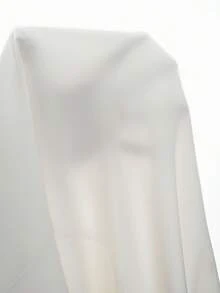 SHEIN Elenzya Plus Size Women Solid Color Stand Collar Poncho Style Hollow Out Elegant Dress - Apricot - View 5