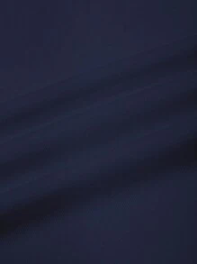 INAWLY Minimalistyczna, elegancka koszulka damska z okrągłym dekoltem i sztucznymi perłami - Królewski Niebieski - Zobacz 5