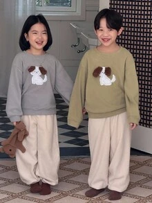 Genkimix Kids 2件套男童宽松绿色卫衣+宽松裤子 - 彩色 - 查看 6