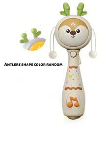 Zazumi 1PC 7.48*2.48in Baby Toy, Baby Music Swing Toy 18 Months Old, Baby Wave Drum Toy, Baby Bite Ring Toy With Music And Light, Toddler Learning Toy With Music And Light, Newborn Toy Baby Boy Girl Gift (Without Battery) - Multicolor - View 15