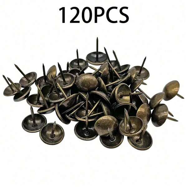 120 Stück/Packung antike Polsternägel 11x17mm, Vintage Dekorationsstifte für Sessel, Möbel, Sofas, Betten, Türen