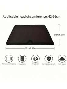 SHEIN 1 件装冷却凝胶冰袋头帽，冷/热疗法缓解头痛，舒缓偏头痛，冷敷睡眠面罩，凝胶冰帽用于头部和眼睛的物理冷却，减轻头痛和肿胀 - 黑色 - 查看 5