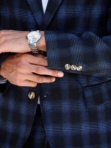 Calvornis Men's Casual Business 2 Pieces Suit, Solid Color Suit Set Jacket And Pants, Simple Fashion Casual Daily Wear Wedding Suit Prom Suit Men, Suitable For Valentine's Day Anniversary And Other Occasions, It Is A Great Gift For Your Boyfriend Or Husband. Men Plaid Suit Men Suit Set Men 2 Pieces Suit Men Blazer And Pants Men Dressy Suit