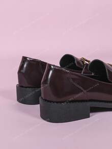 CUCCOO CURVES Sandálias Slip-On Beges Elegantes de Uso Diário para Uso Externo, Viés Largo, Bico Apontado, Oca, Malha, Adequadas para as Quatro Estações - Vinho - Visão 7